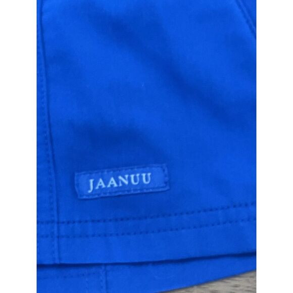 Jaanuu Princess Full Zip Scrub Top in Royal Blue Size Small - Picture 6 of 9